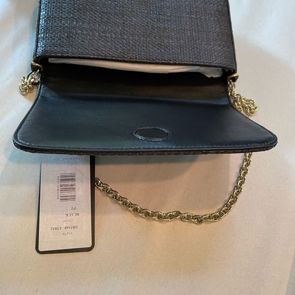 Dolce&Gabbana Floral Embellished Black Raffia Clutch NWT Pristine Condition - Picture 7 of 12